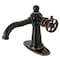Kingston Brass KSD354RKXNB Single-Handle Bathroom Faucet with Push Pop-Up, Naples Bronze KSD354RKXNB - alternate 1
